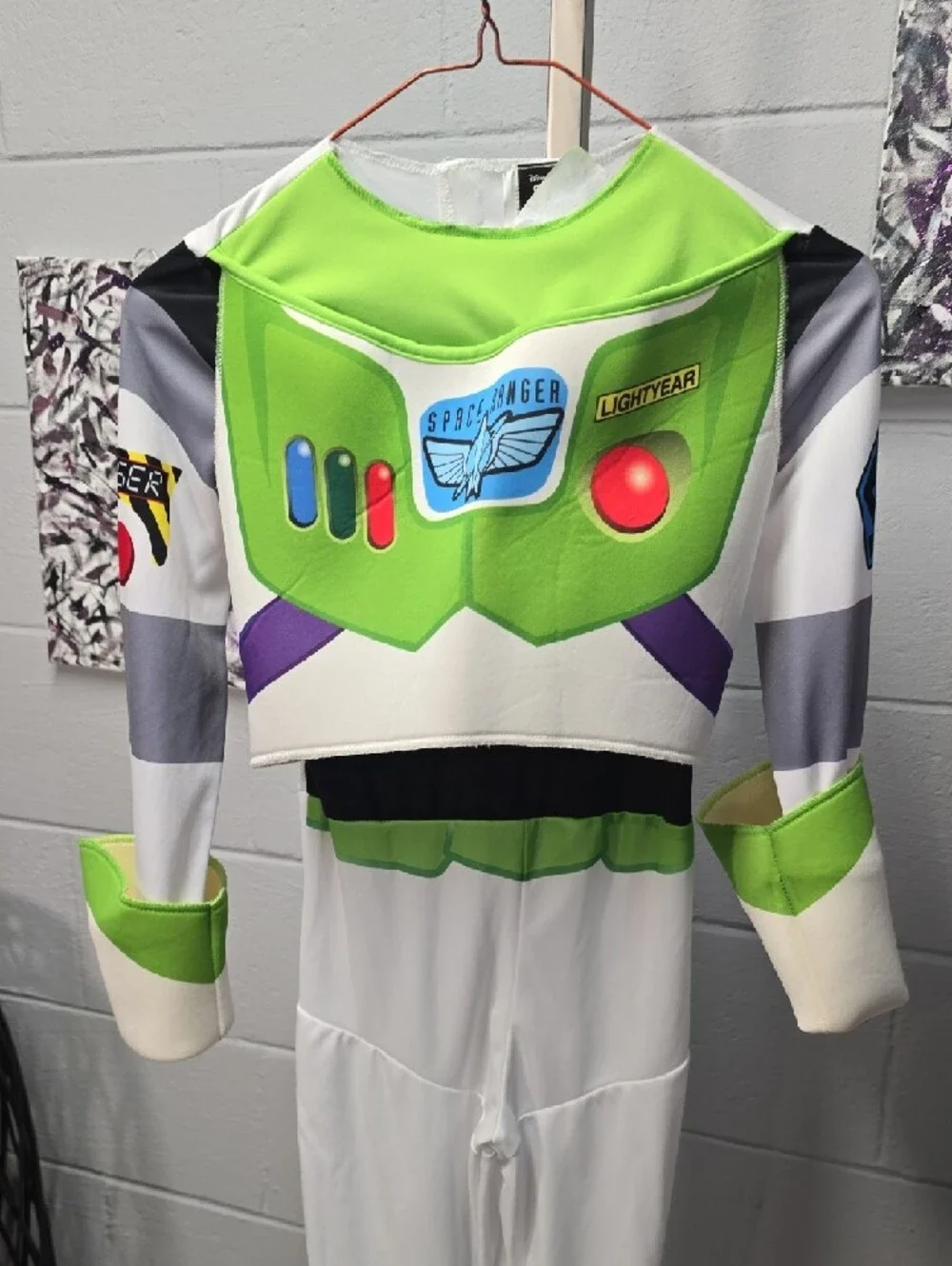 Buzz Lightyear Kids Costume - White & Green Space Ranger Suit - Picture 2 of 14